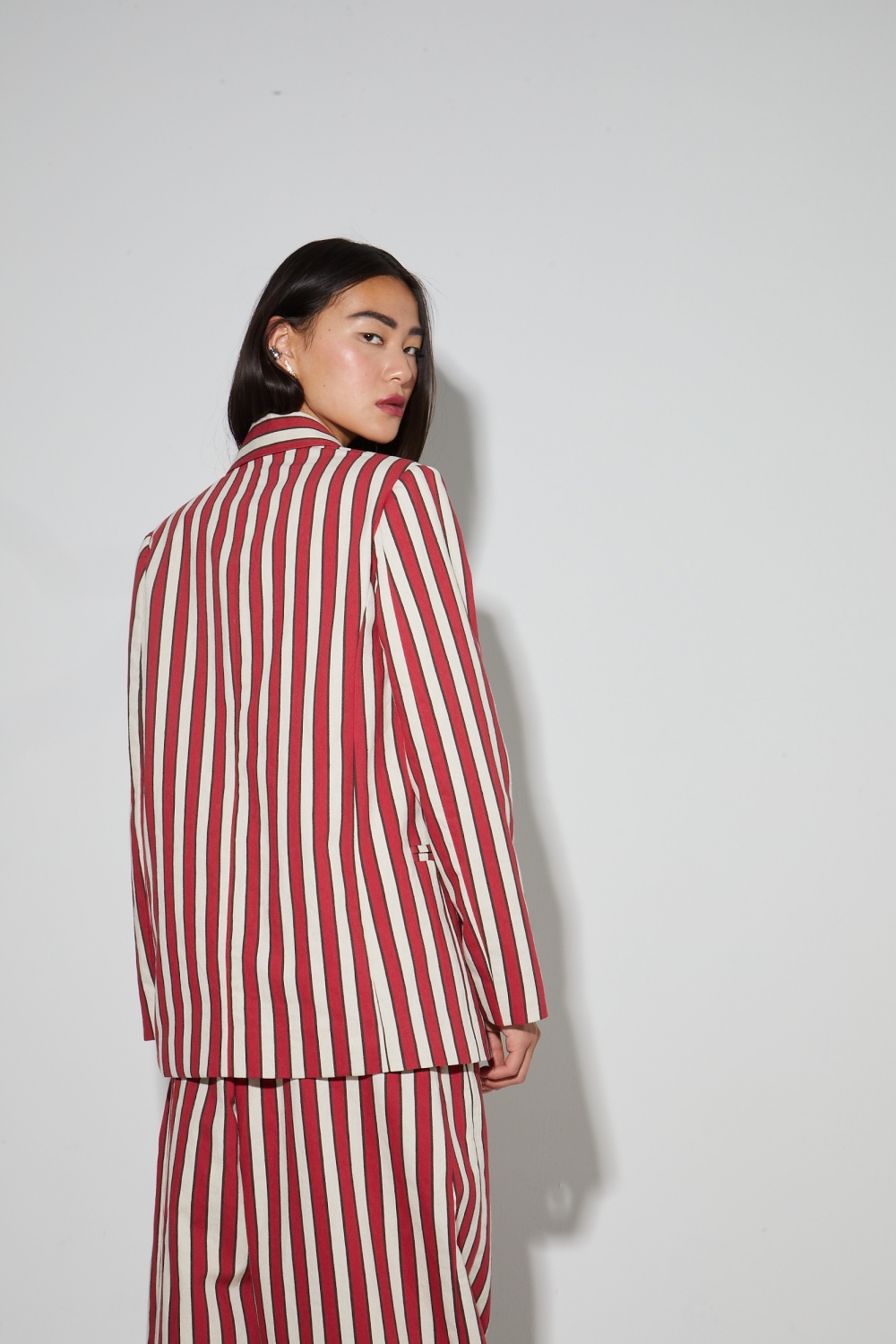BLAZER  JIMMY SUIT LINES RED
