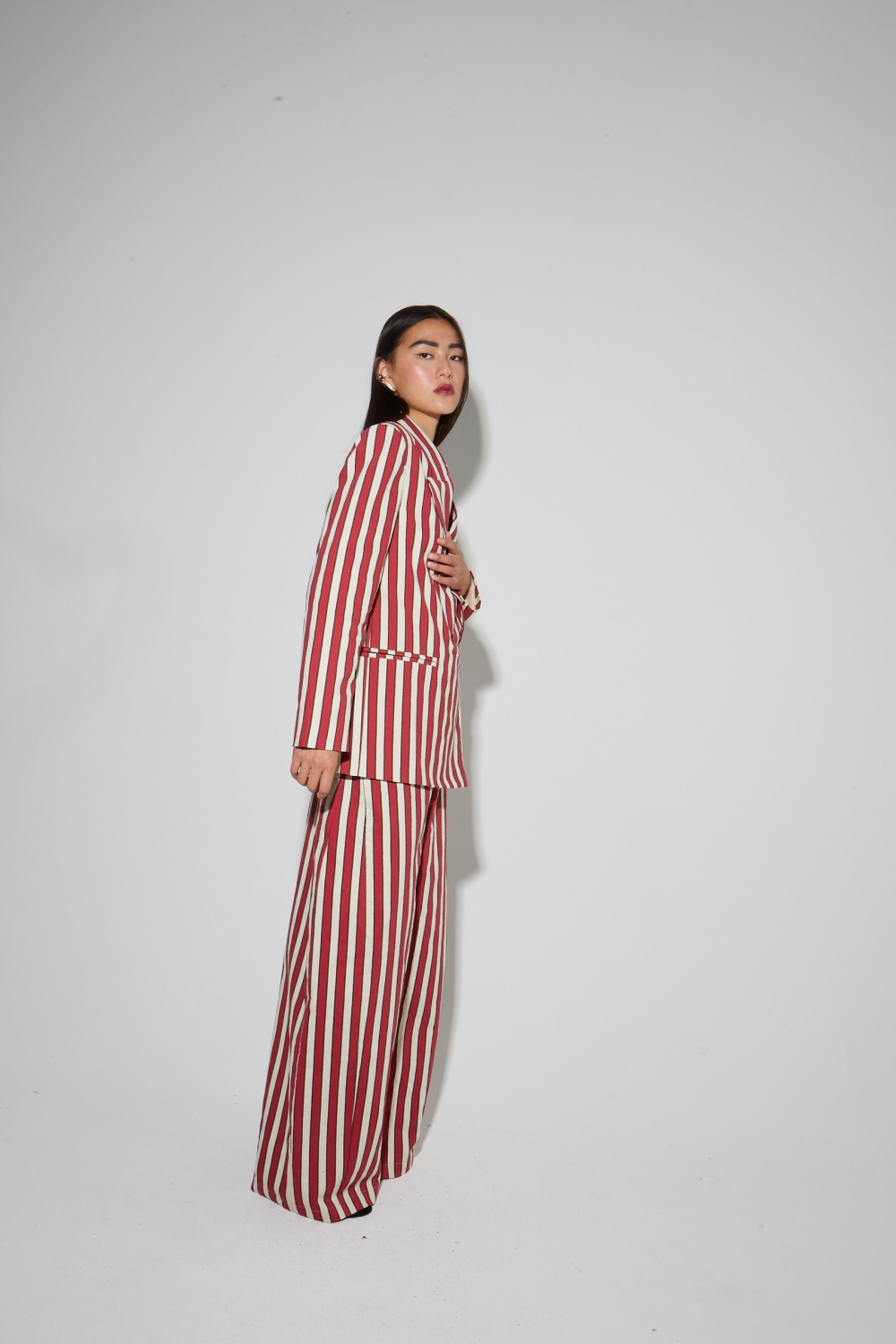 BLAZER  JIMMY SUIT LINES RED