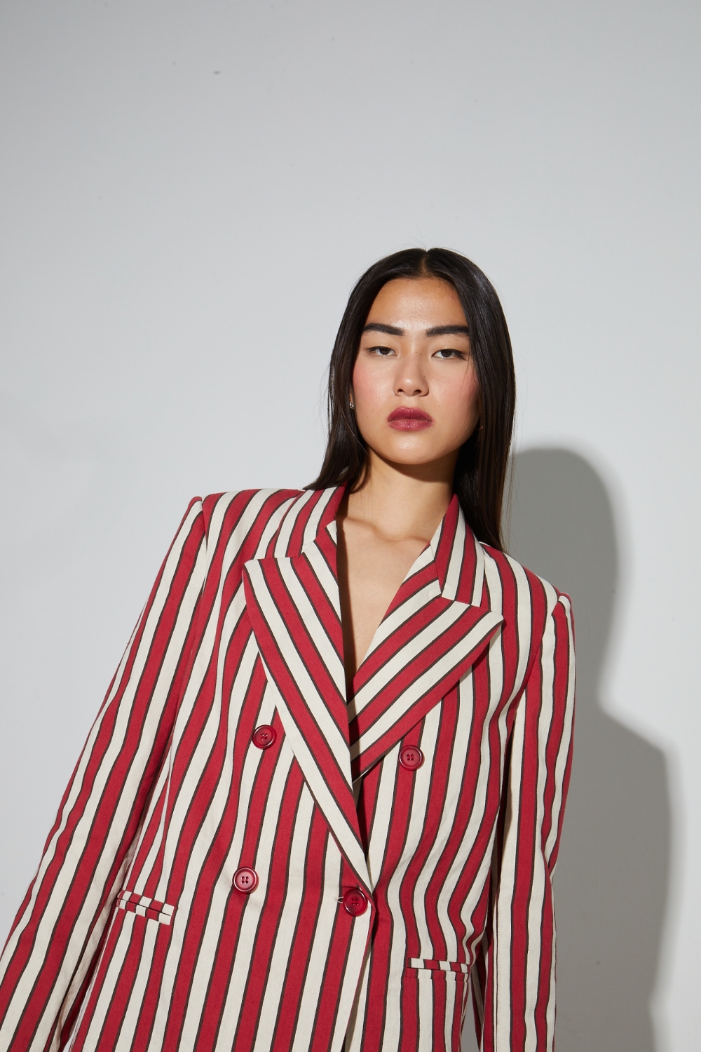 BLAZER  JIMMY SUIT LINES RED