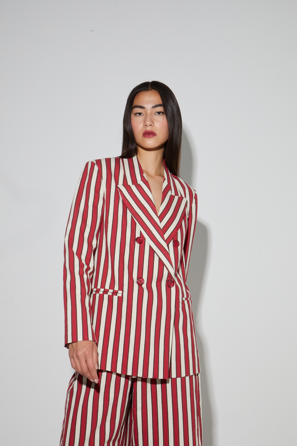 BLAZER  JIMMY SUIT LINES RED