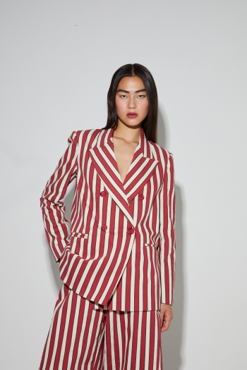 BLAZER  JIMMY SUIT LINES RED