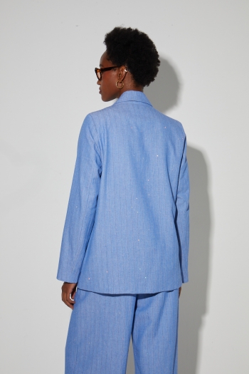 Blazer Ema éclat bleu, fabriqué en Italie
