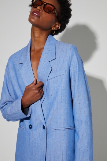 Blazer Ema éclat bleu, fabriqué en Italie