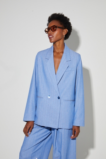 Blazer Ema éclat bleu, fabriqué en Italie