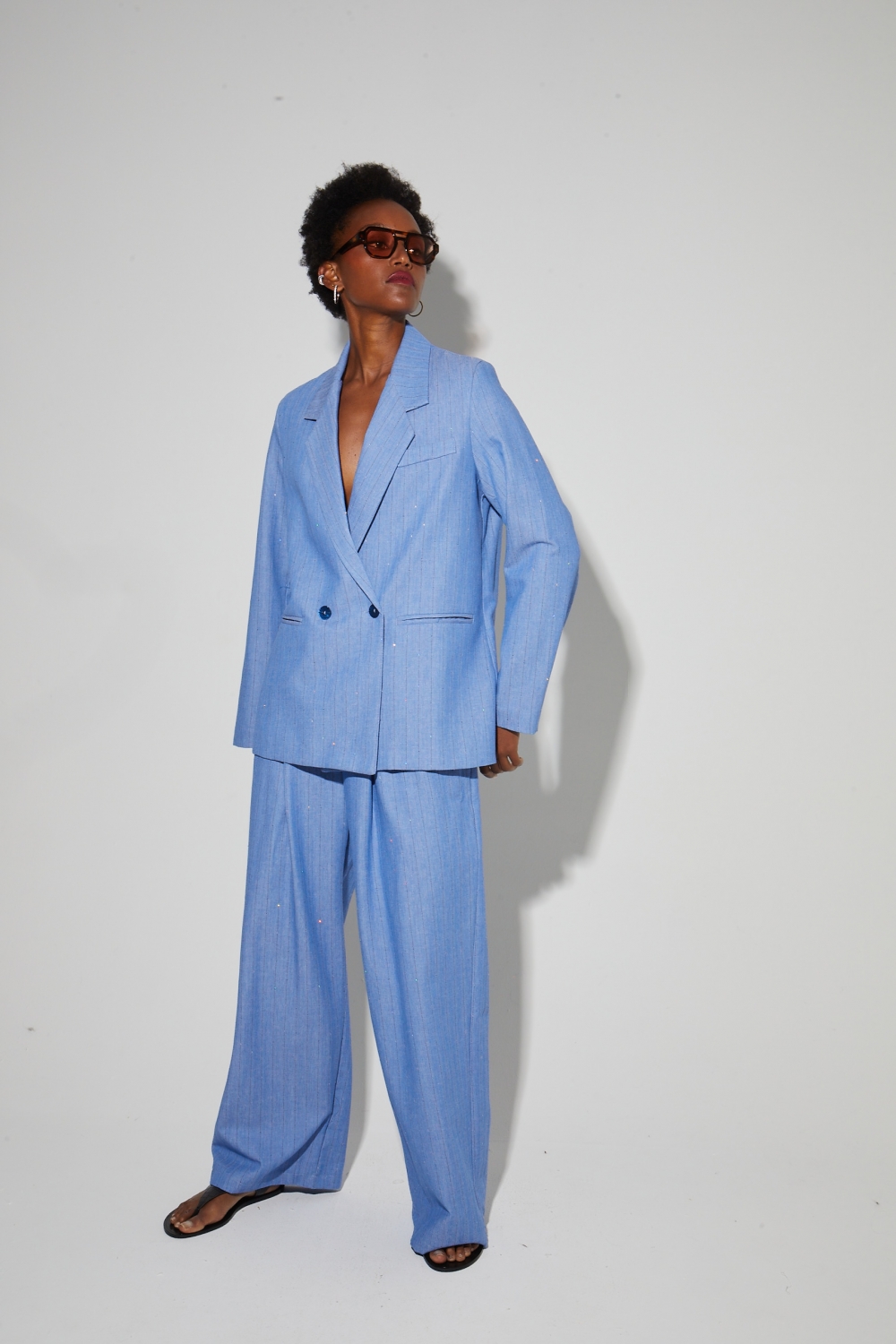 Blazer Ema éclat bleu, fabriqué en Italie