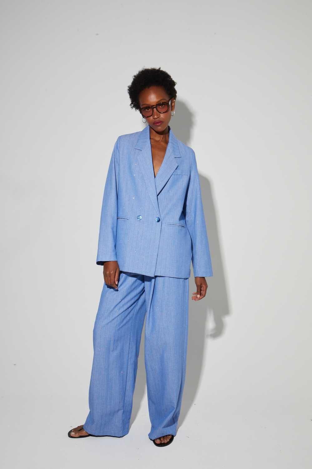 Blazer Ema éclat bleu, fabriqué en Italie