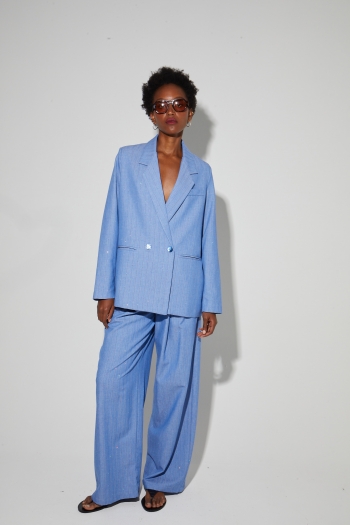 Blazer Ema éclat bleu, fabriqué en Italie