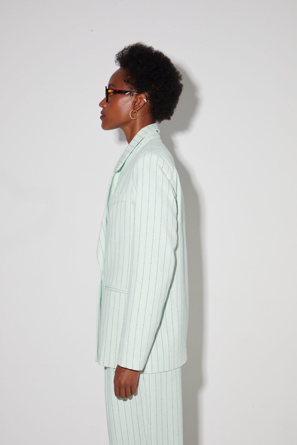 Blazer Ema éclat menthe, fabriqué en Italie