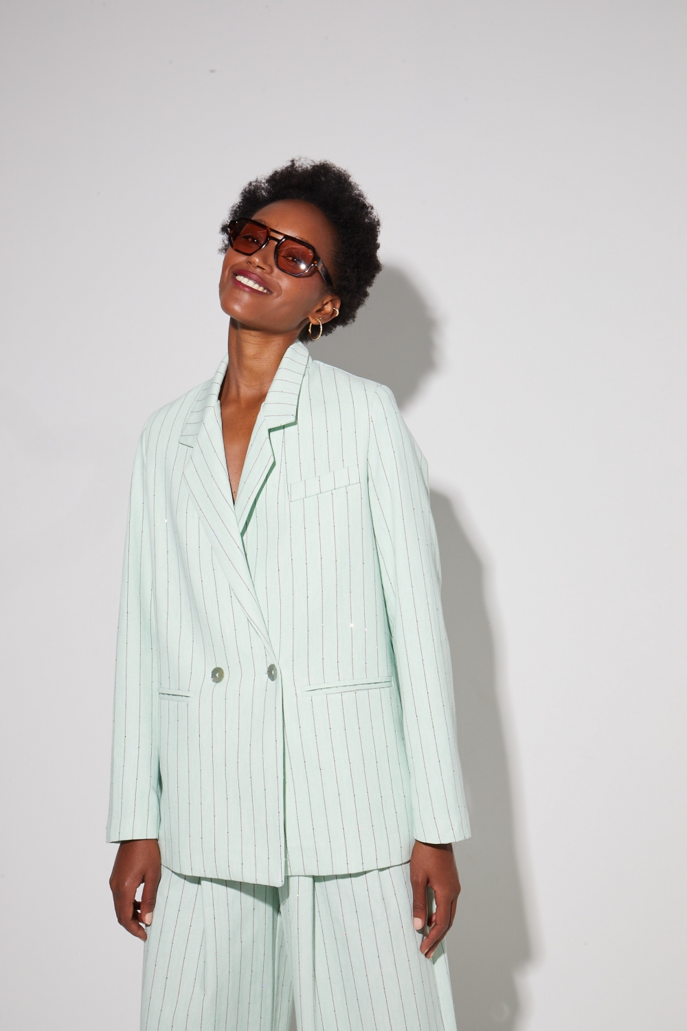 Blazer Ema éclat menthe, fabriqué en Italie