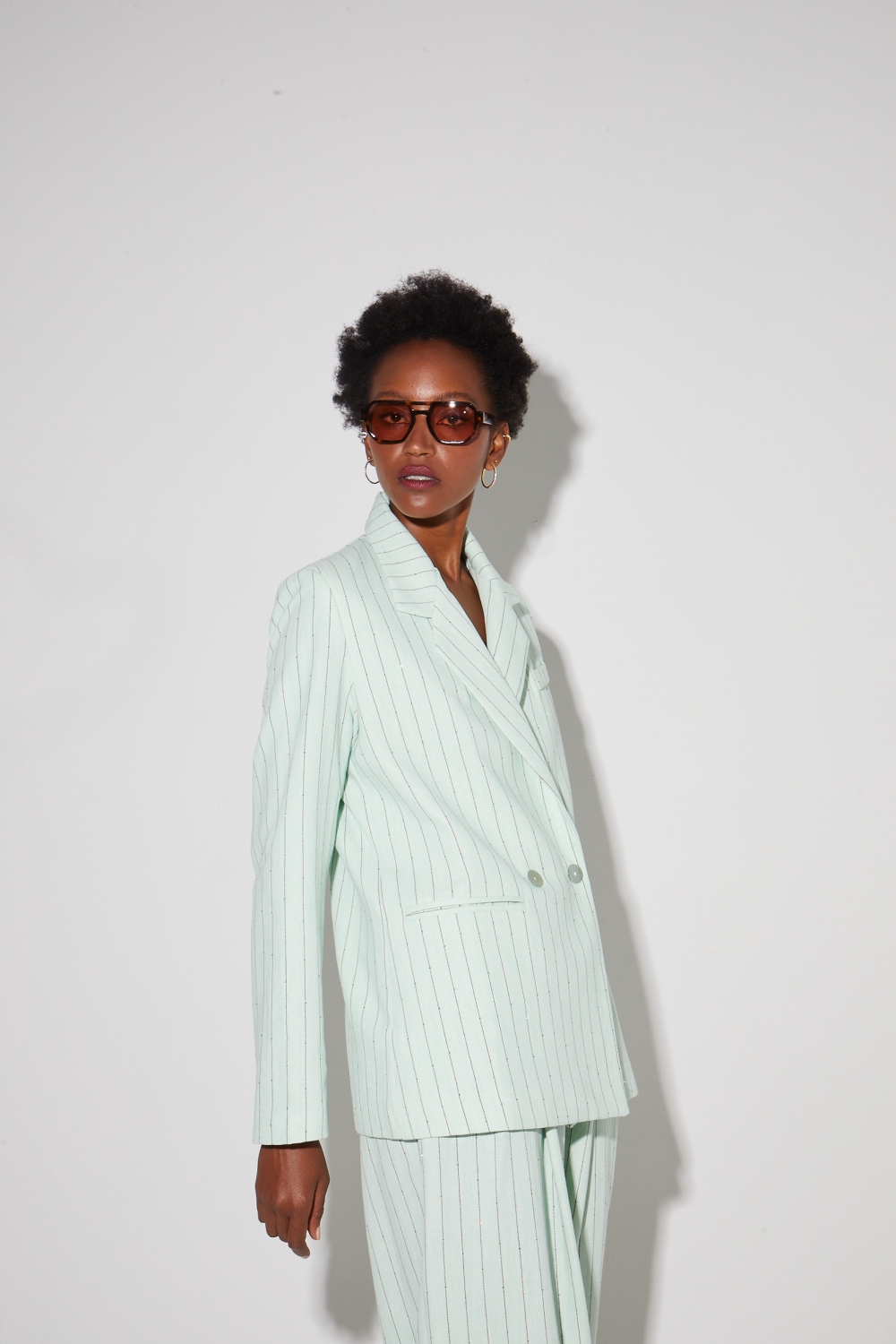 Blazer Ema éclat menthe, fabriqué en Italie