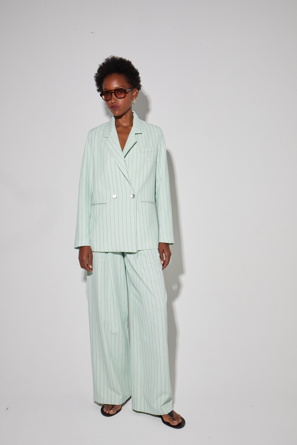 Blazer Ema éclat menthe, fabriqué en Italie