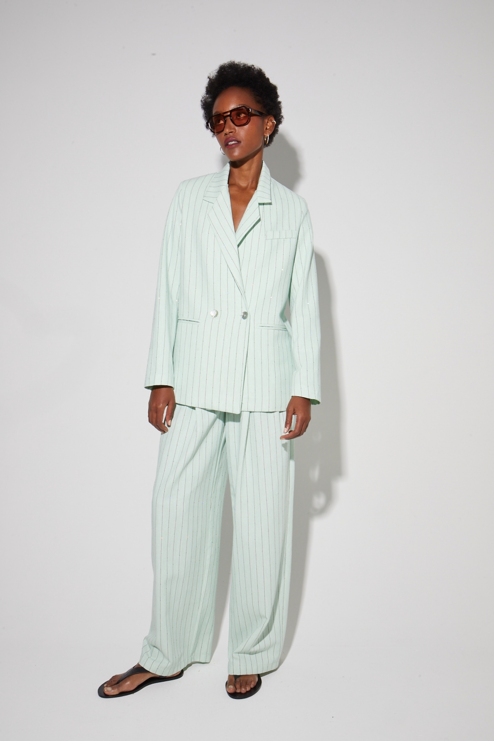 Blazer Ema éclat menthe, fabriqué en Italie