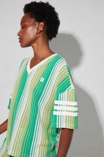 Blouse Billy Tricot italien rayures Green