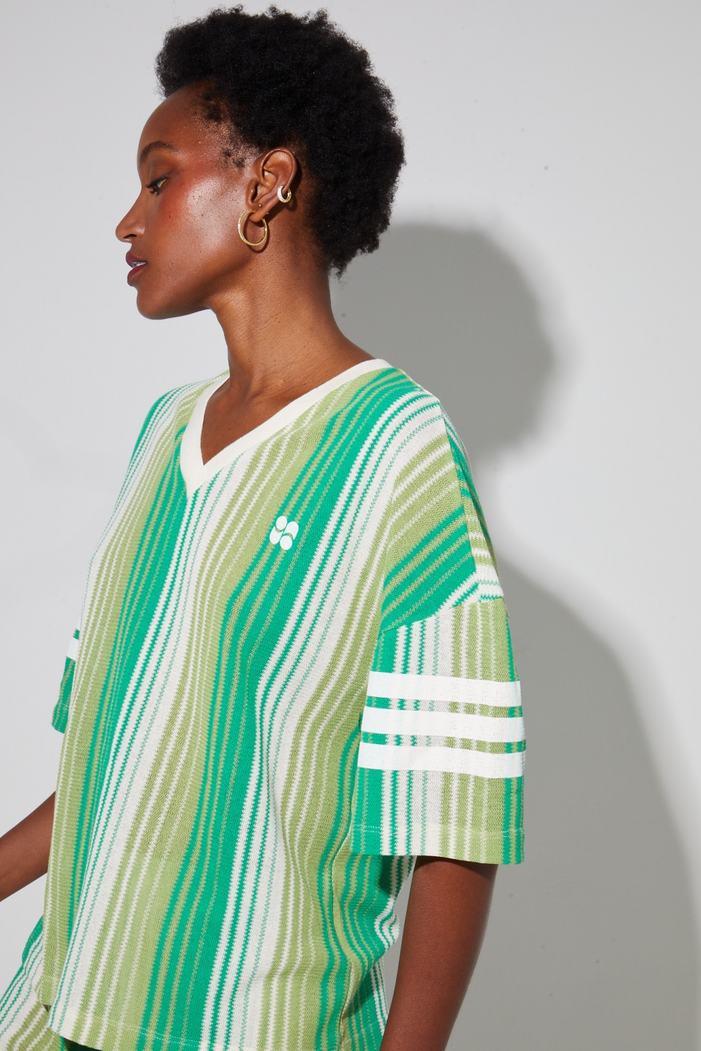 Blouse Billy Tricot italien rayures Green