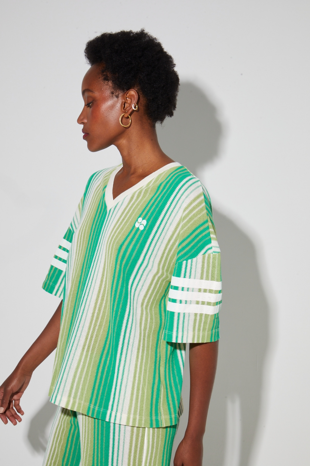 Blouse Billy Tricot italien rayures Green