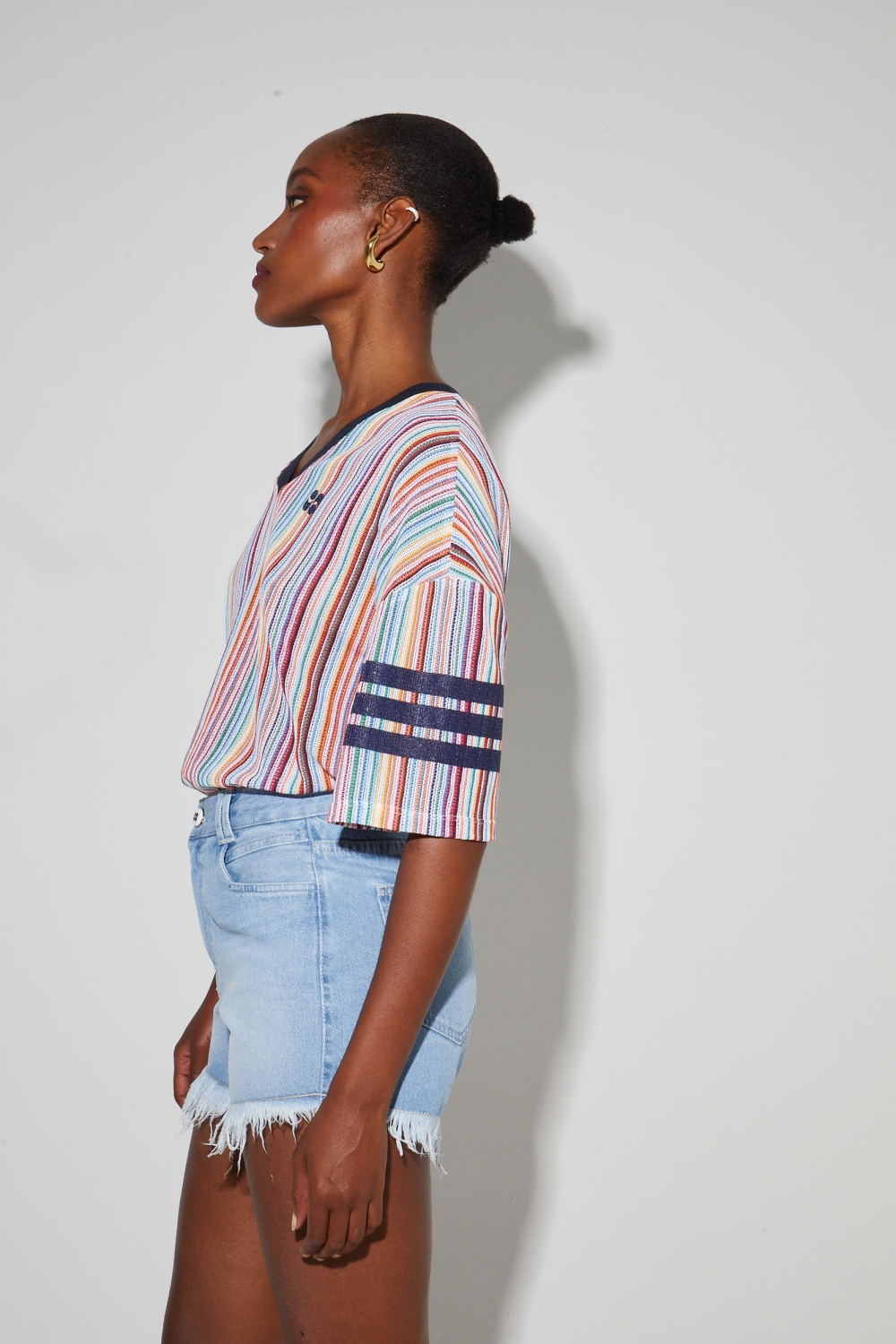 Blouse Billy Tricot italien rayures colorful