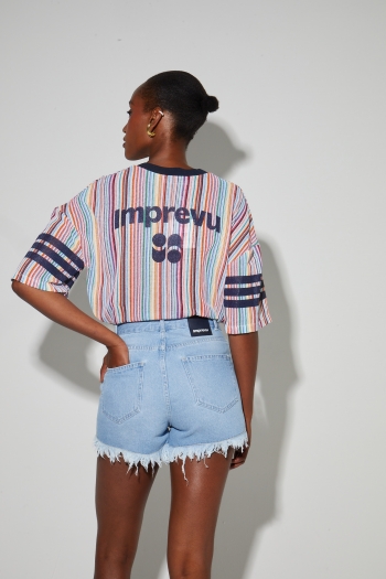 Blouse Billy Tricot italien rayures colorful