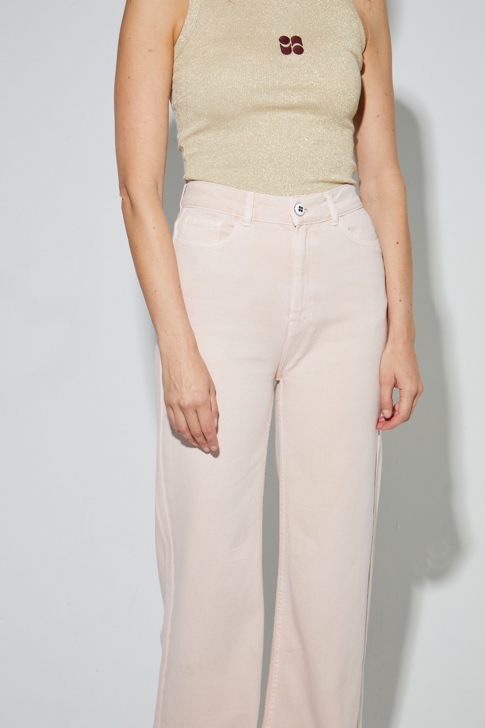 Denim June peach, gemaakt in Portugal