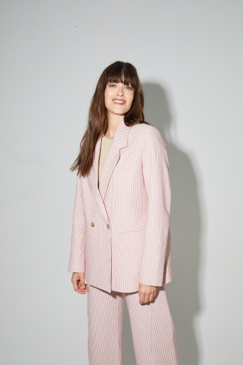 Blazer Ema, Rayures gaufrées rouges fabriqué en Italie