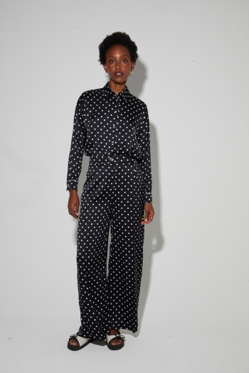 Pantalon Leonor à pois, fabriqué en Italie