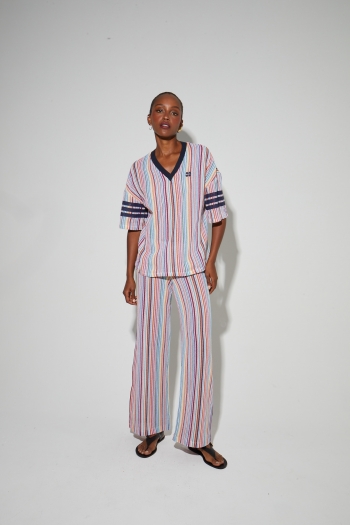 Pantalon Charlie tricot italien colorful