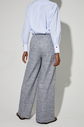 Pantalon Charlie Tricot Blue, fabriqué en Italie