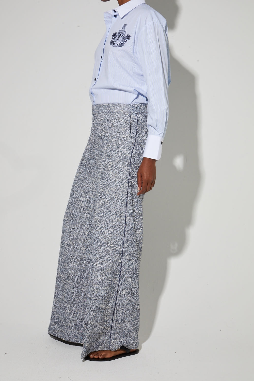 Pantalon Charlie Tricot Blue, fabriqué en Italie