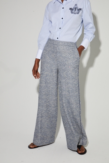 Pantalon Charlie Tricot Blue, fabriqué en Italie