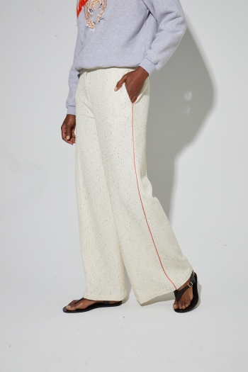 Pantalon Charlie Tricot Naturel, fabriqué en Italie