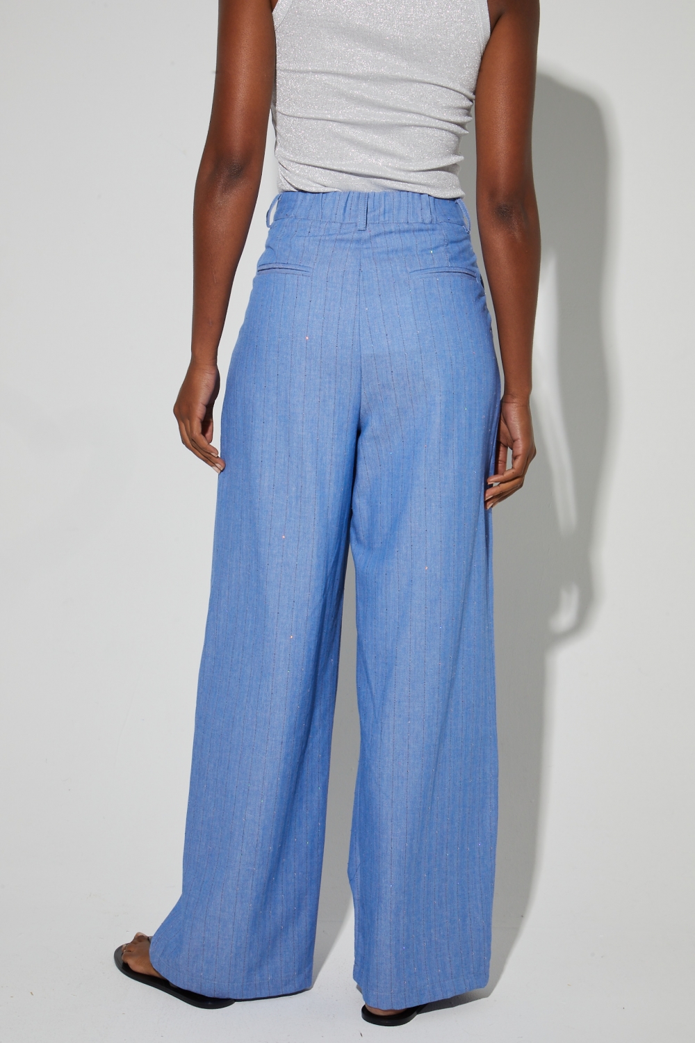Pantalon Astrid éclat bleu, fabriqué en Italie