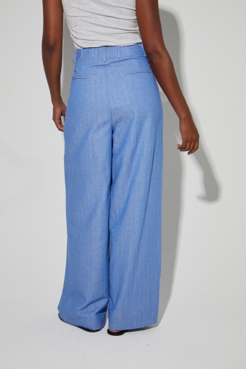 Pantalon Astrid éclat bleu, fabriqué en Italie