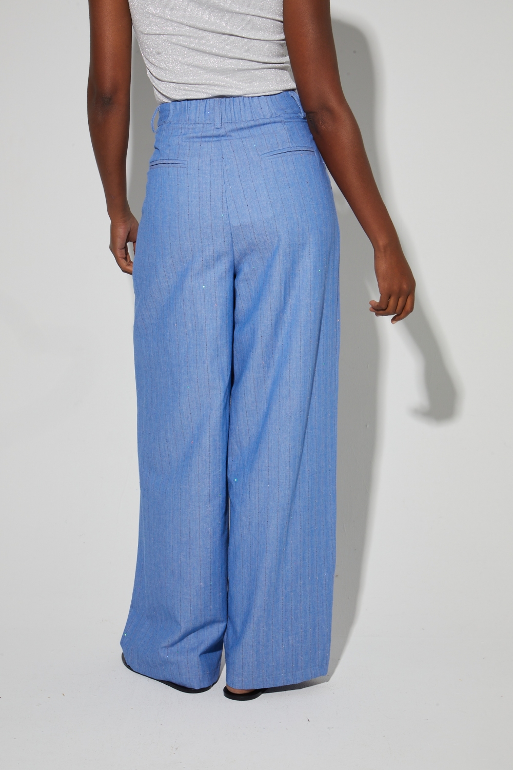 Pantalon Astrid éclat bleu, fabriqué en Italie