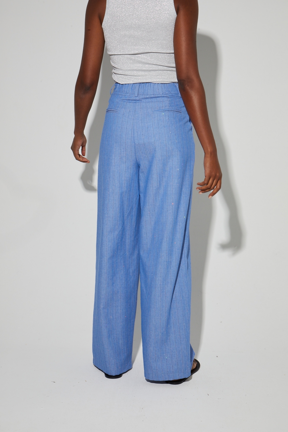 Pantalon Astrid éclat bleu, fabriqué en Italie