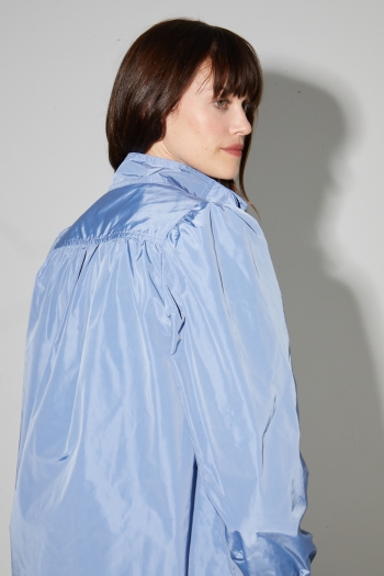 Parka Liv blauw denim, gemaakt in Italië