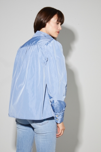 Parka Liv blauw denim, gemaakt in Italië