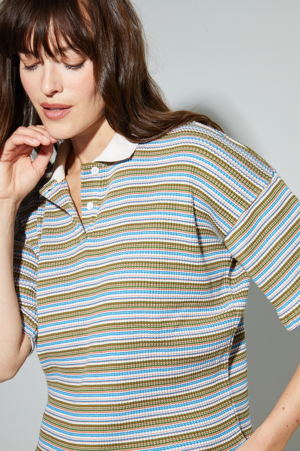 Ralphy multi-striped polo shirt made in Portugal