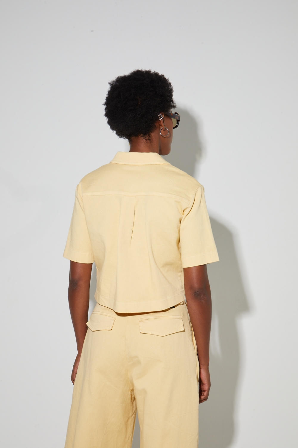 Chemise Mael denim vanille, fabriquée en Italie