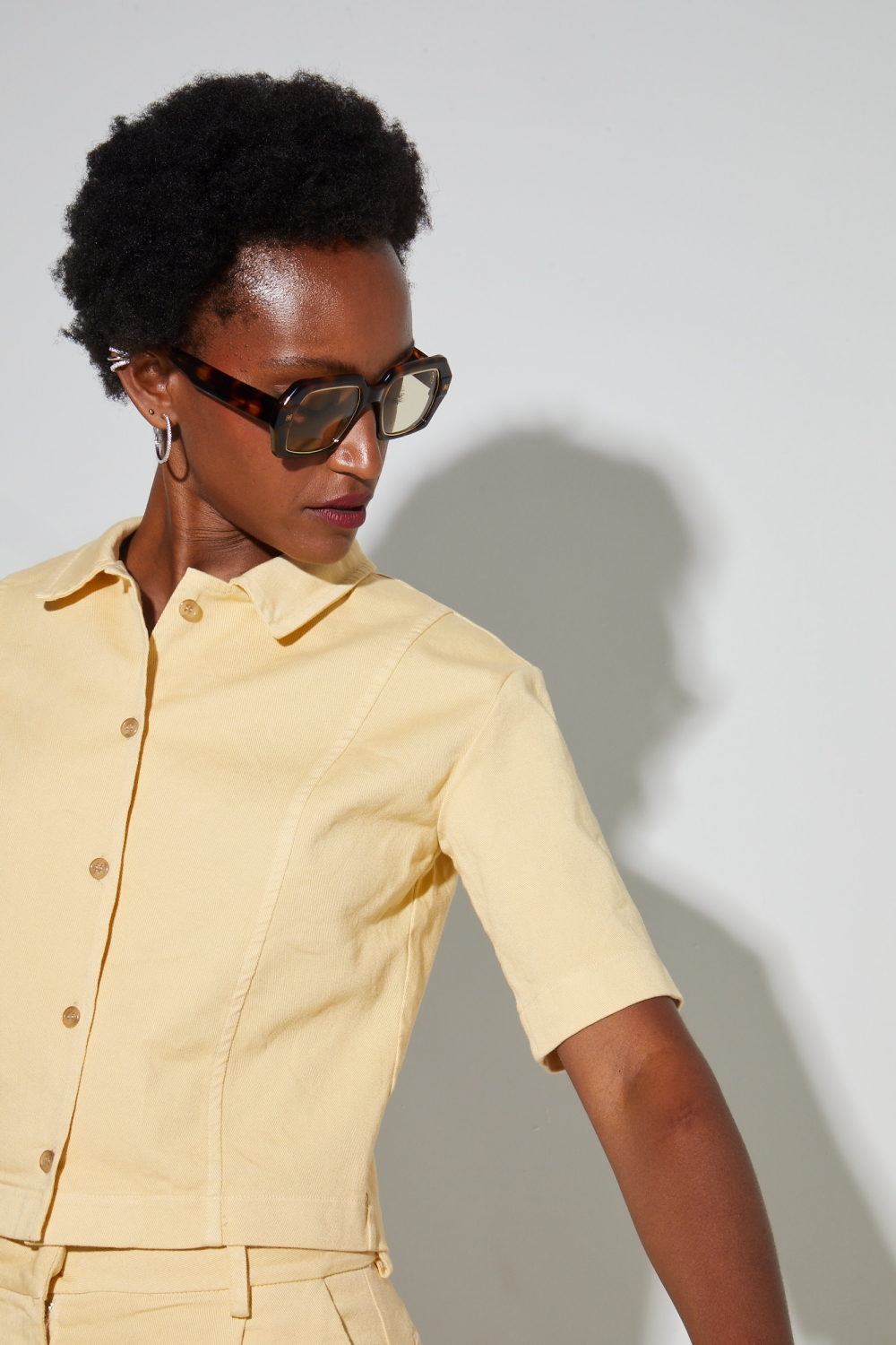 Chemise Mael denim vanille, fabriquée en Italie