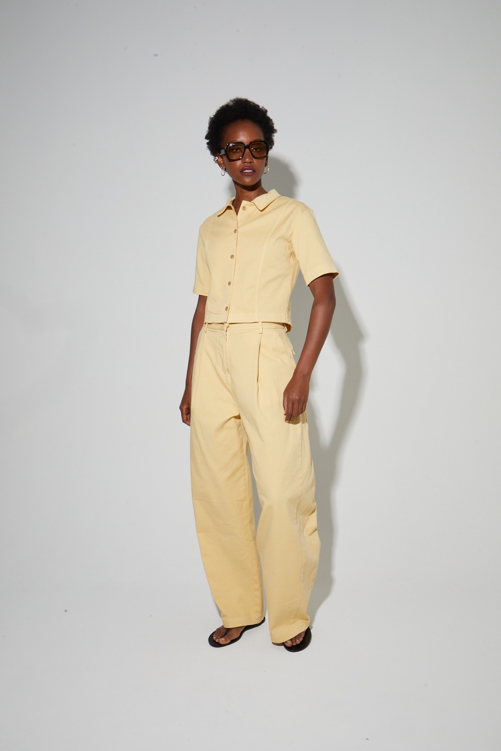 Chemise Mael denim vanille, fabriquée en Italie