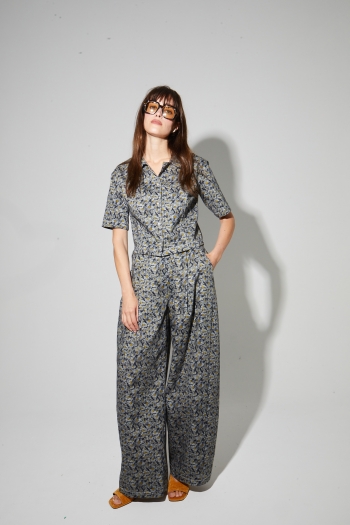 La chemise Mael Flower Denim fabriquée en Italie