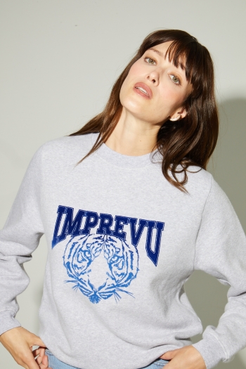 Sweatshirt Eddie Tigre Blue, gemaakt in Portugal