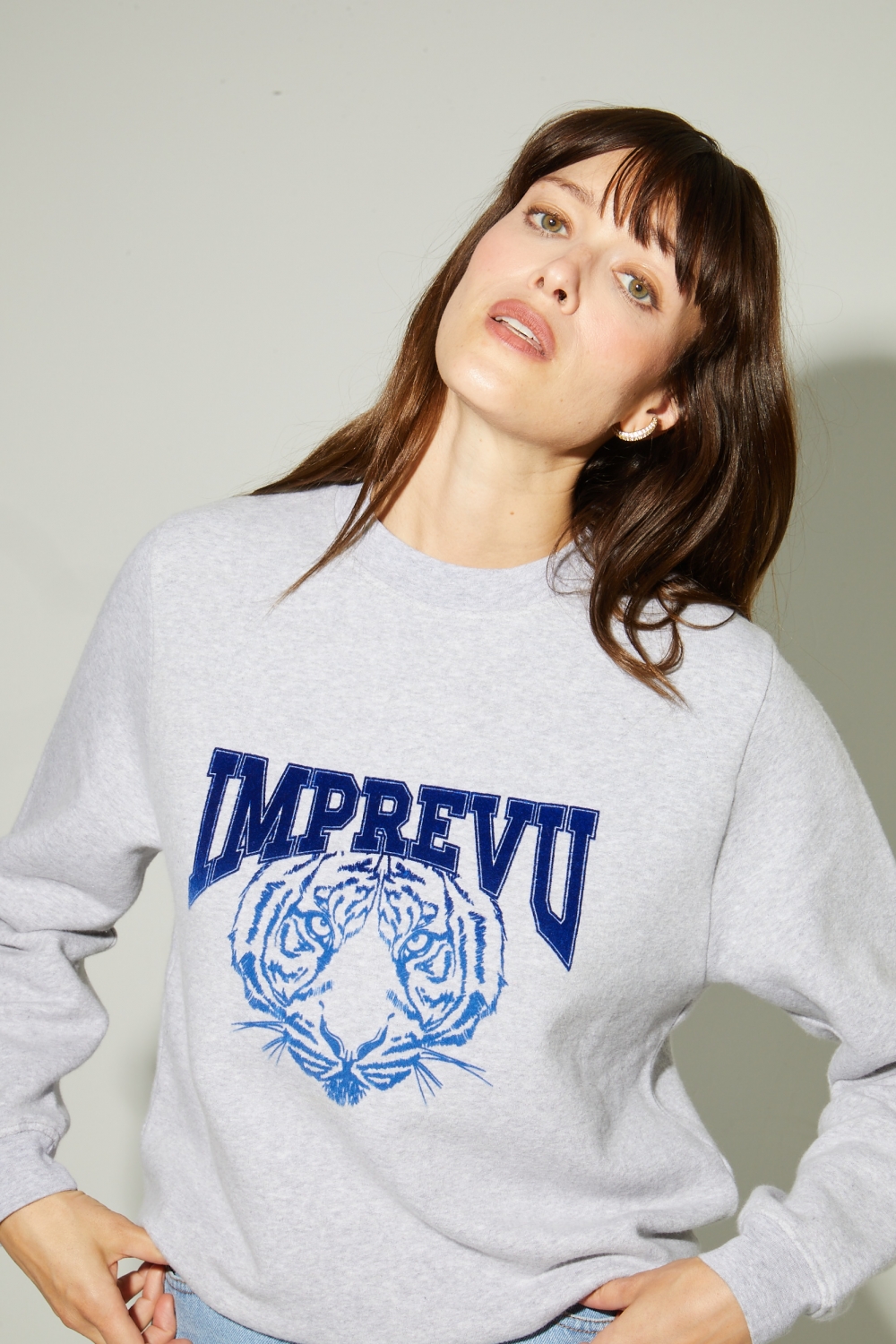 Sweatshirt Eddie Tigre Blue, gemaakt in Portugal