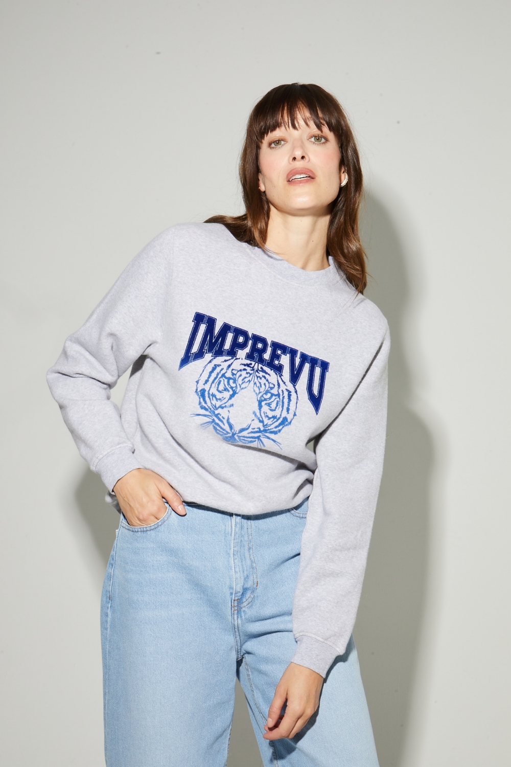 Sweatshirt Eddie Tigre Blue, gemaakt in Portugal