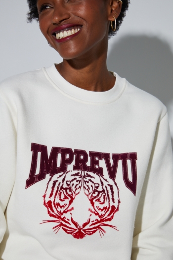 Sweatshirt Eddie tijger Red, gemaakt in Portugal