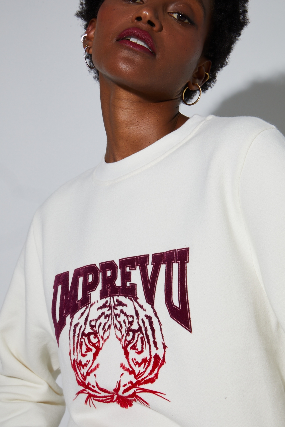 Sweatshirt Eddie tijger Red, gemaakt in Portugal