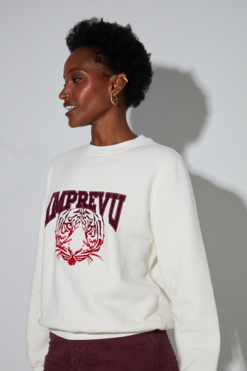 Sweatshirt Eddie tijger Red, gemaakt in Portugal