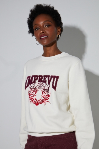 Sweatshirt Eddie tijger Red, gemaakt in Portugal