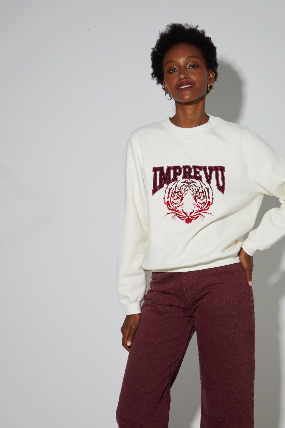 Sweatshirt Eddie tijger Red, gemaakt in Portugal