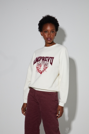 Sweatshirt Eddie tigre Red fabriqué au Portugal