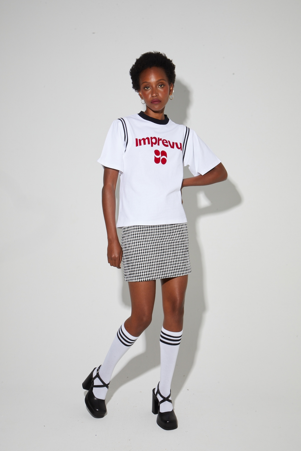 Colette College T-shirt, red velvet logo, made in Portugal